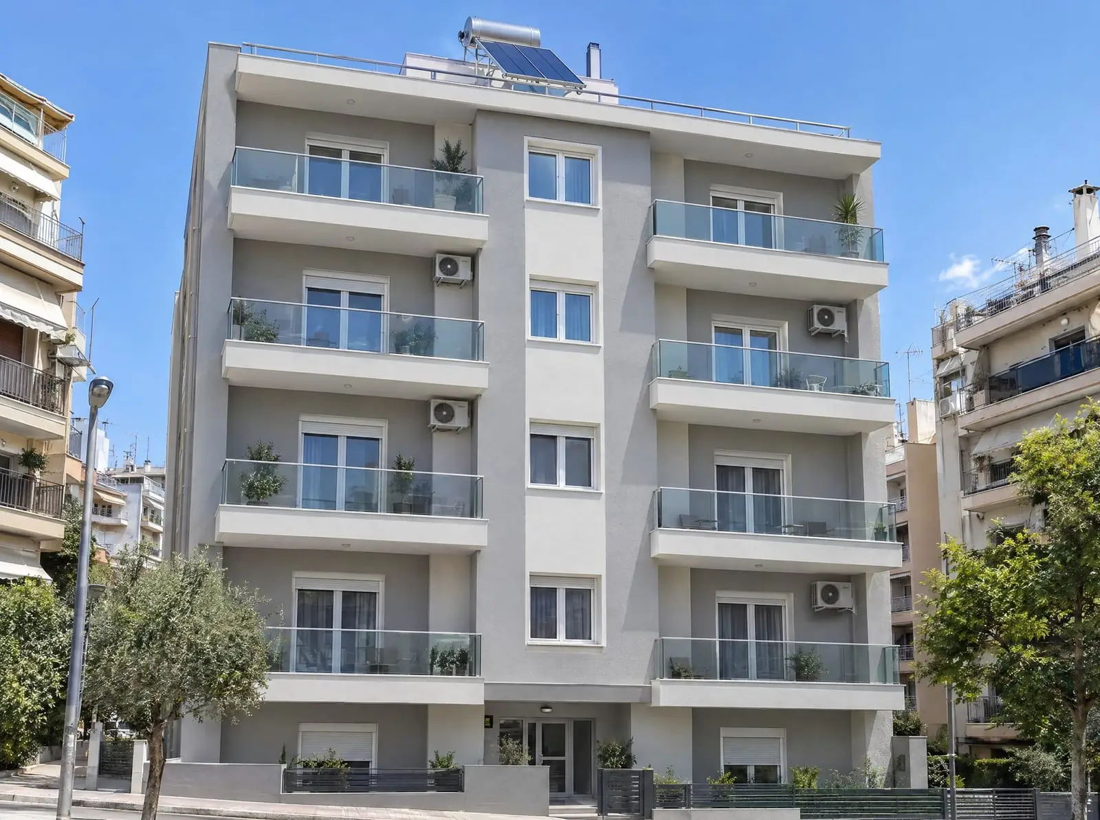 Ενδεικτική εικόνα πολυκατοικίας μετά από ενεργειακή αναβάθμιση